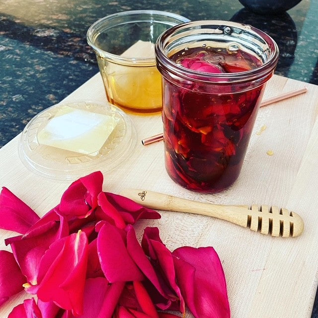 Rose Petal Infused Honey